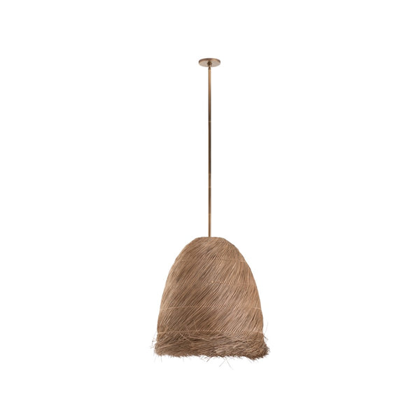 Wildwood Tulum Handwoven Grass Pendant Light | Coastal Boho 25" Sculptural Shade, Soft Diffused Ambient Glow 67543