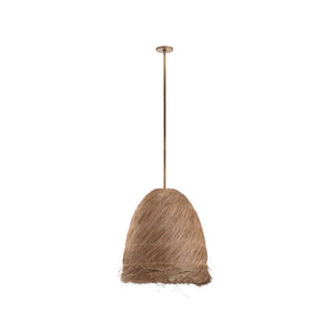 Wildwood Tulum Handwoven Grass Pendant Light | Coastal Boho 25" Sculptural Shade, Soft Diffused Ambient Glow 67543