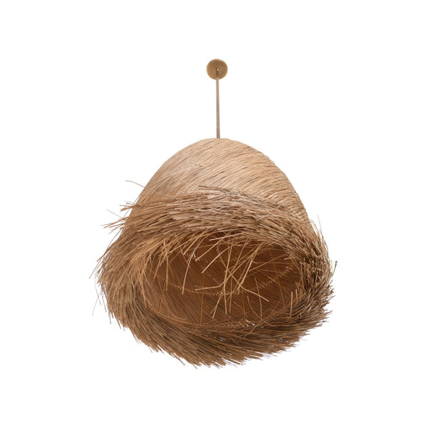 Wildwood Tulum Handwoven Grass Pendant Light | Coastal Boho 25" Sculptural Shade, Soft Diffused Ambient Glow 67543