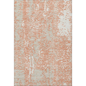 HomeRoots 10' X 14' Coral Taupe & Ivory Abstract Washable Area Rug - UV Protected, Stain Resistant & Durable 675432