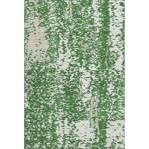 HomeRoots 5' X 8' Stylish Emerald and Ivory Abstract Washable Area Rug with UV & Stain Protection for Homes 675440
