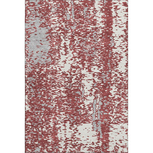 HomeRoots 10' Burgundy Ivory Gray Abstract Washable Area Rug - Durable, UV-Protected & Family-Friendly Design 675450