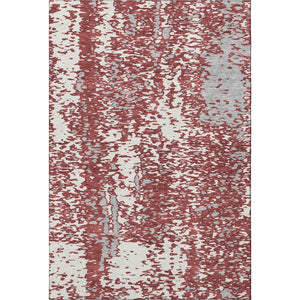 HomeRoots 10' Burgundy Ivory Gray Abstract Washable Area Rug - Durable, UV-Protected & Family-Friendly Design 675450