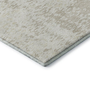 HomeRoots 5' X 8' Ivory And Beige Abstract Washable Area Rug – Soft, Durable, UV-Protected for Family Spaces 675452