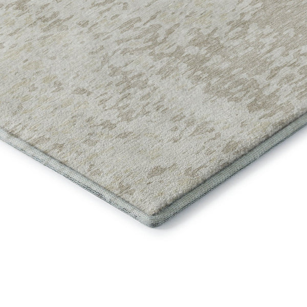 HomeRoots 5' X 8' Ivory And Beige Abstract Washable Area Rug – Soft, Durable, UV-Protected for Family Spaces 675452