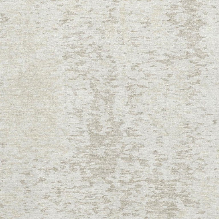 9x12 Ivory Beige Abstract Polyester Area Rug with Uv Protection for Living Rooms