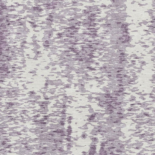 HomeRoots 5' X 8' Lavender & Ivory Abstract Area Rug - Washable, Stain Resistant, UV Protected for Durability 675458