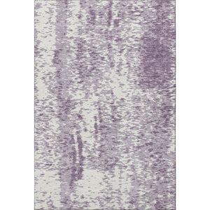 HomeRoots 5' X 8' Lavender & Ivory Abstract Area Rug - Washable, Stain Resistant, UV Protected for Durability 675458