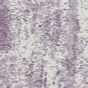 HomeRoots 8' X 10' Stylish Lavender & Ivory Abstract Washable Area Rug with UV Protection for Modern Homes 675460