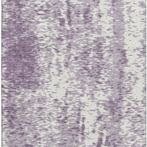 HomeRoots 10' X 14' Lavender Abstract Washable Area Rug with UV Protection for Stylish Home Décor & Comfort 675462