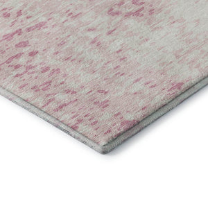 HomeRoots 5' X 8' Pink And Ivory Abstract Area Rug - Washable, UV Protected, Soft & Stylish for Any Room 675464