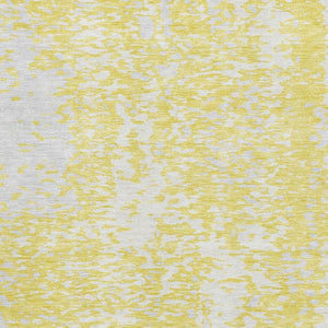 HomeRoots 8' X 10' Washable Yellow & Ivory Abstract Area Rug with UV Protection – Stylish & Durable for Homes! 675478
