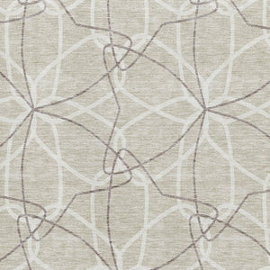 HomeRoots 10' X 14' Beige Ivory Taupe Geometric Washable Area Rug - Durable, Stain-Resistant, UV-Protected Design 675486