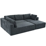 English Elm Modern Large Modular Sectional Sofa For Living Room, Bedroom, Salon, 3 Piece Free Combination