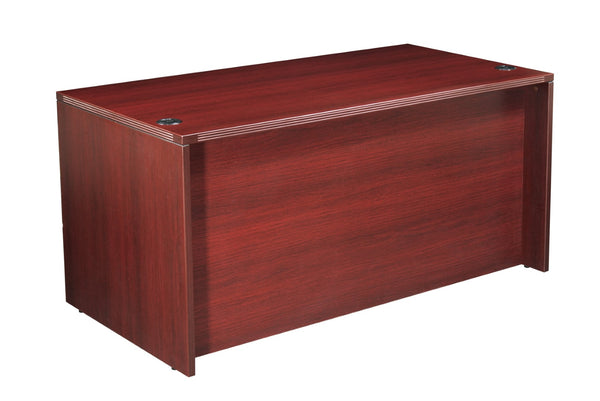 OSP Home Furnishings Napa Modular Office Desk Shell with Spacious Work Surface for Modern Workstations 71X36  Mahogany NAP-01-MAH