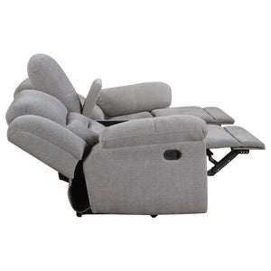 English Elm Sebring Channel Tufted Chenille Reclining Loveseat with Console for Media Rooms B062P441330