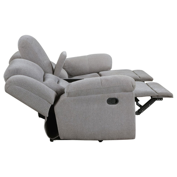 English Elm Sebring Channel Tufted Chenille Reclining Loveseat with Console for Media Rooms B062P441330