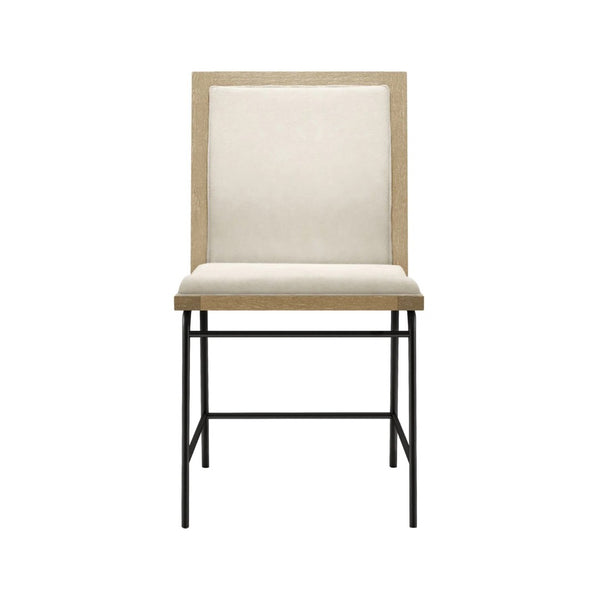 English Elm Set Of 2 Fabric Upholstered Dining Chairs With Oak Finish - Comfortable, Durable & Stylish Design B016P392412-GIGA