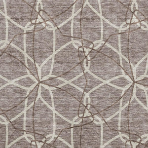 HomeRoots 5' X 8' Stylish Taupe Beige and Brown Geometric Area Rug - Durable, Washable, UV Protected Design 675548