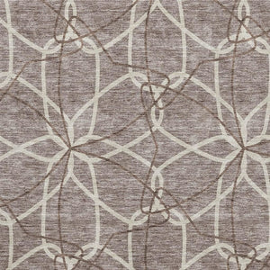 HomeRoots 8' X 10' Stylish Taupe Beige & Brown Geometric Washable Area Rug with UV Protection for Homes 675550