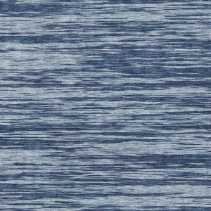 HomeRoots 5' Blue and Ivory Striped Washable Area Rug - UV Protected, Stain Resistant, Perfect for Busy Spaces 675572