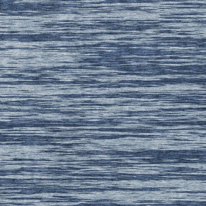 HomeRoots 8' X 10' Blue and Ivory Striped Area Rug - Washable, UV Protected, Durable for Kids and Pets' Spaces 675574