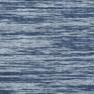 HomeRoots 9' X 12' Blue And Ivory Striped Washable Area Rug – Durable, UV-Protected, Easy-Clean Coastal Charm! 675575