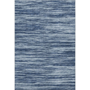 HomeRoots 9' X 12' Blue And Ivory Striped Washable Area Rug – Durable, UV-Protected, Easy-Clean Coastal Charm! 675575