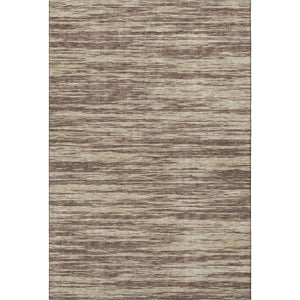 HomeRoots 8' X 10' Striped Washable Area Rug - Brown & Beige with UV Protection for Modern & Classic Homes 675580