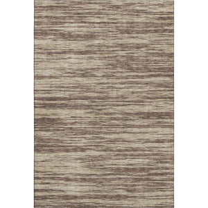 HomeRoots 10' X 14' Stylish Brown and Beige Striped Washable Area Rug with Stain Resistance and UV Protection 675582