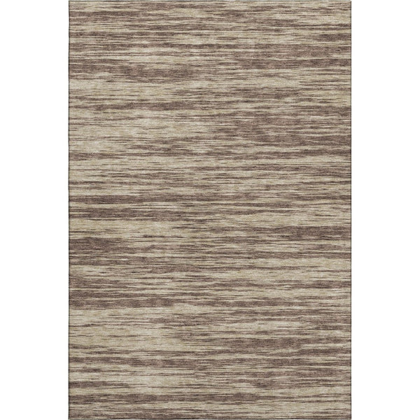 HomeRoots 10' X 14' Stylish Brown and Beige Striped Washable Area Rug with Stain Resistance and UV Protection 675582
