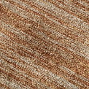 HomeRoots 10' Copper and Rust Striped Washable Area Rug - Stain Resistant, UV Protected, Durable Elegance 675588