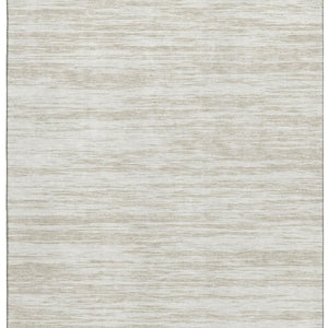 HomeRoots 8' X 10' Ivory And Beige Striped Washable Area Rug - Stylish, Durable, UV-Protected for Every Space! 675604