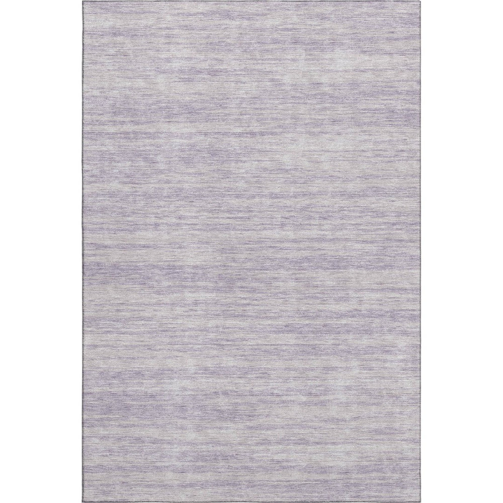 HomeRoots 5' X 8' Stylish Lavender & Ivory Striped Washable Area Rug with UV Protection for Easy Care Living 675608