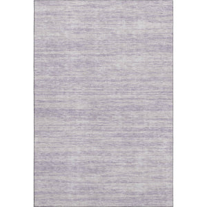 HomeRoots 5' X 8' Stylish Lavender & Ivory Striped Washable Area Rug with UV Protection for Easy Care Living 675608
