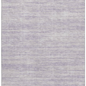 HomeRoots 5' X 8' Stylish Lavender & Ivory Striped Washable Area Rug with UV Protection for Easy Care Living 675608