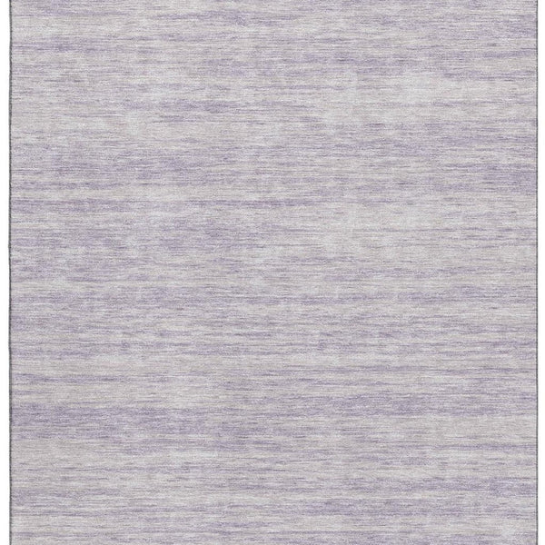 HomeRoots 10' X 14' Lavender & Ivory Striped Area Rug - Durable, UV-Protected, Washable for Stylish Spaces! 675612