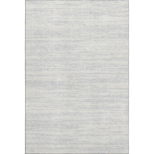 HomeRoots 10' Silver and Ivory Striped Area Rug - Washable, UV-Protected, Durable Design for Busy Homes 675624
