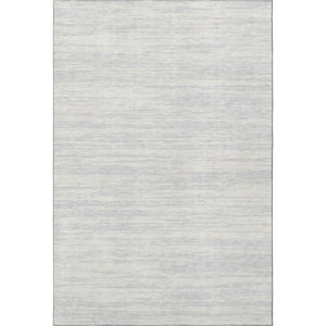 HomeRoots 10' Silver and Ivory Striped Area Rug - Washable, UV-Protected, Durable Design for Busy Homes 675624