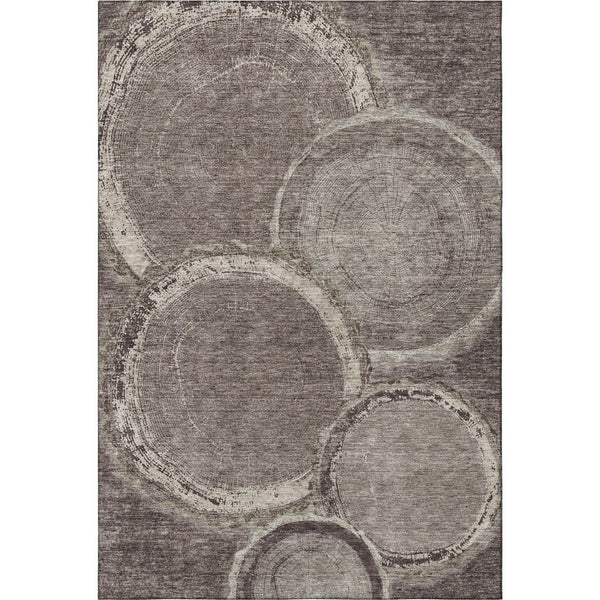 HomeRoots 8' X 10' Chocolate & Beige Woodland Lodge Area Rug - Soft, Washable, UV-Protected, Stain-Resistant 675634