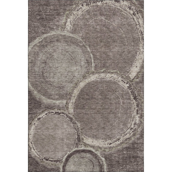 HomeRoots 9' X 12' Woodland Lodge Area Rug - Chocolate & Beige, UV Protected, Washable, Stain Resistant Comfort 675635