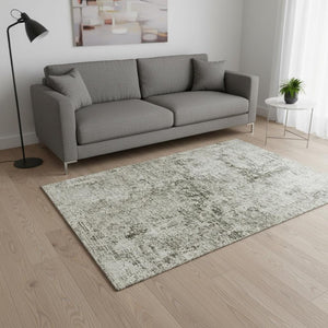 HomeRoots 5' X 8' Beige and Taupe Abstract Washable Area Rug - Durable, Stylish, UV-Protected for Everyday Use 675638