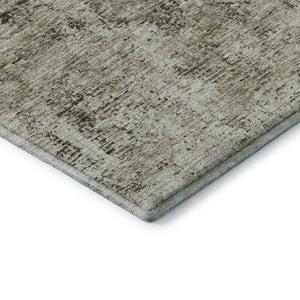 HomeRoots 8' X 10' Beige and Taupe Abstract Washable Area Rug - Durable, UV-Protected, Modern Design for Homes 675640