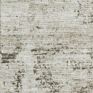 HomeRoots 8' X 10' Beige and Taupe Abstract Washable Area Rug - Durable, UV-Protected, Modern Design for Homes 675640