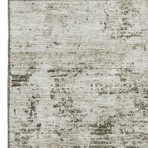 HomeRoots 8' X 10' Beige and Taupe Abstract Washable Area Rug - Durable, UV-Protected, Modern Design for Homes 675640
