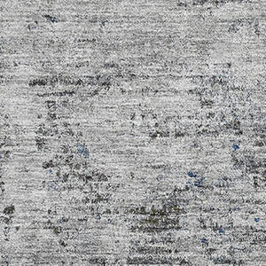 HomeRoots 9' X 12' Gray & Silver Abstract Washable Area Rug - Durable, UV-Protected, Modern Design for Homes 675647