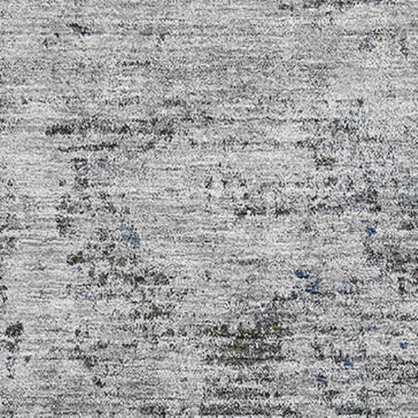 HomeRoots 9' X 12' Gray & Silver Abstract Washable Area Rug - Durable, UV-Protected, Modern Design for Homes 675647