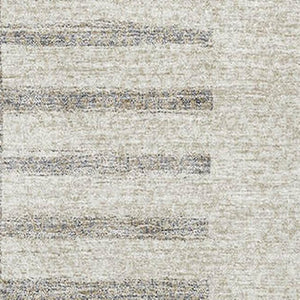 HomeRoots 10' Beige Ivory Gray Striped Washable Area Rug - Durable, Stain-Resistant, UV Protected for Homes 675654