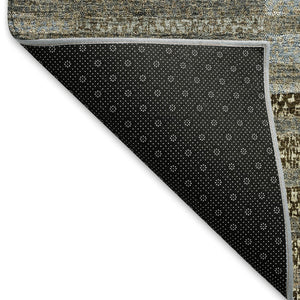 HomeRoots 5' X 8' Taupe Beige and Gray Striped Area Rug – Washable, Durable, UV-Protected for Everyday Elegance 675674