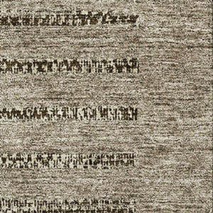 HomeRoots 5' X 8' Taupe Beige and Gray Striped Area Rug – Washable, Durable, UV-Protected for Everyday Elegance 675674